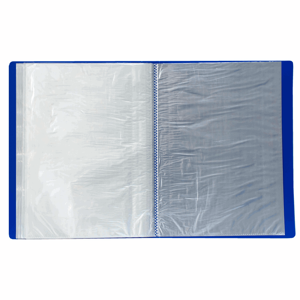 Папка пластикова А4, з 60 файлами, синя H-Tone (JJ40946-60)